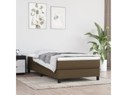 Vidaxl Colchão De Molas Ensacadas Firmeza Média 80x200x20 Cm Tecido Castanho-escuro