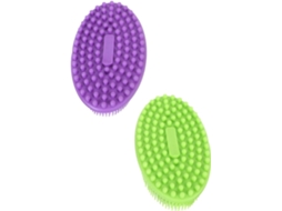 Lurelia Kit De 2 Escovas De Silicone Para Banho De Cuidado Corporal, Antiderrapante, Massagem Suave E Cor Verde