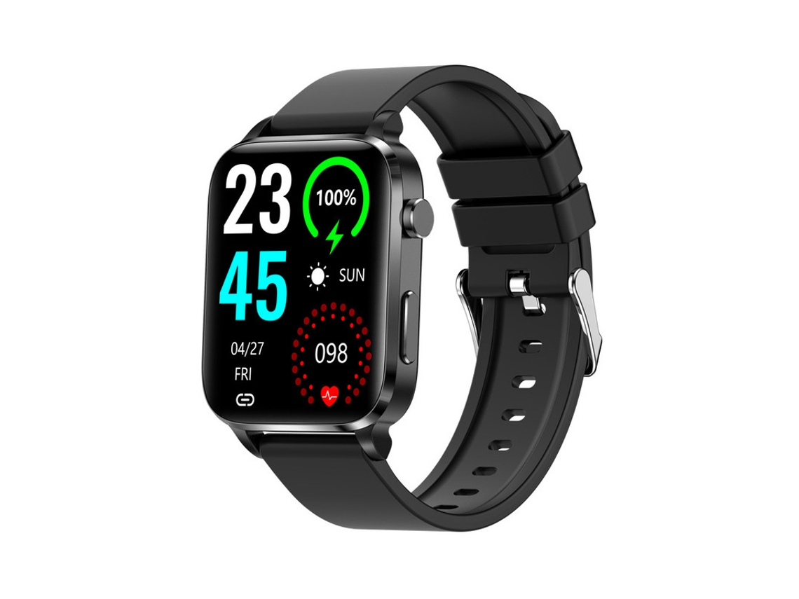 Smartwatch F100 Monitoramento de Pressão Arterial Oxigênio no Sangue e Glicose Preto GODTVAGT
