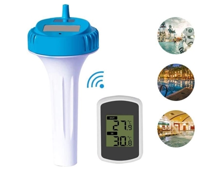 Termômetro digital flutuante à prova dágua para piscina, monitor solar de temperatura da água sem fio para piscinas SURENHAP