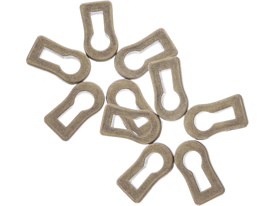 Placas De Inserção Para Fechadura, Em Liga De Zinco Simples, Com Acabamento Antigo, 10 Unidades, Protegem As Fechaduras
