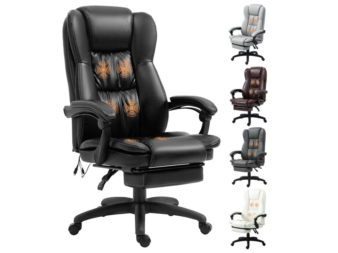 Poltrona De Massagem Reclinável Com Controle Preta
