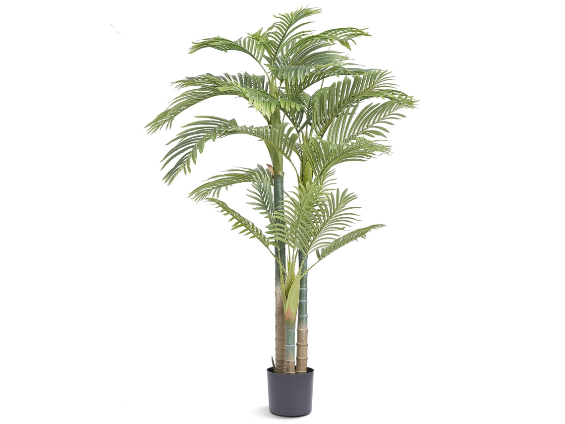 Faux Gold Cane Palm Planta Falsa de 2 Metros de Altura Material Pe e Proteção Anti-Inclinação para Plantas de Baixa Manutenção VEVOR