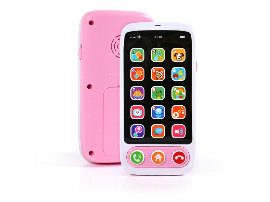Telemóvel Educativo Infantil Touch Hexinyigjly 7 Modos, Aprendizagem Inglês, Presente 1-3 Anos Rosa