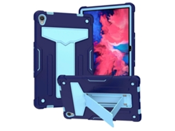 Capa Protetora Plana De Pc + Silicone Com Suporte Em Formato De T, Cor Contrastante E Resistente A Impactos, Para Lenovo Tab P11 (tab-j606f).