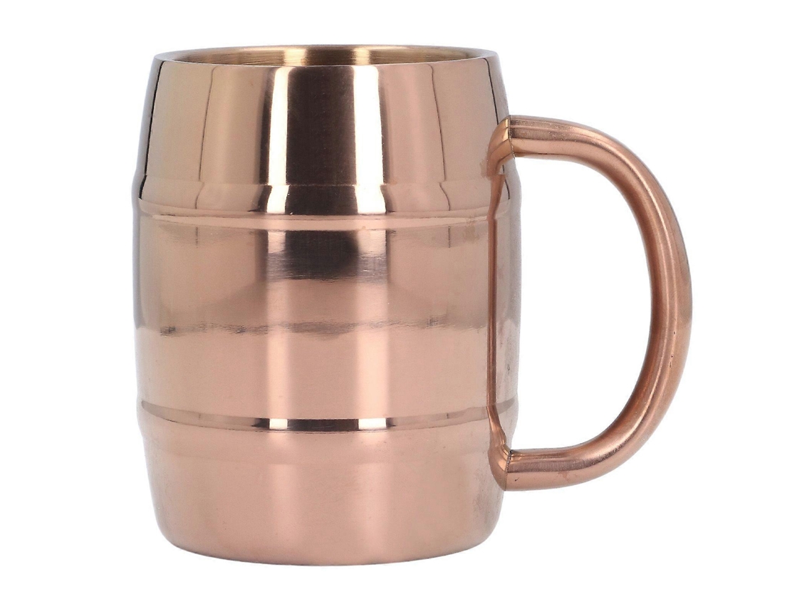 Caneca De Café Em Aço Inoxidável, Com Parede Dupla Isolada, Grande Capacidade E Alça, Ideal Para Casa Escritório, Cor Ouro Rosa, 3 Aquaforge