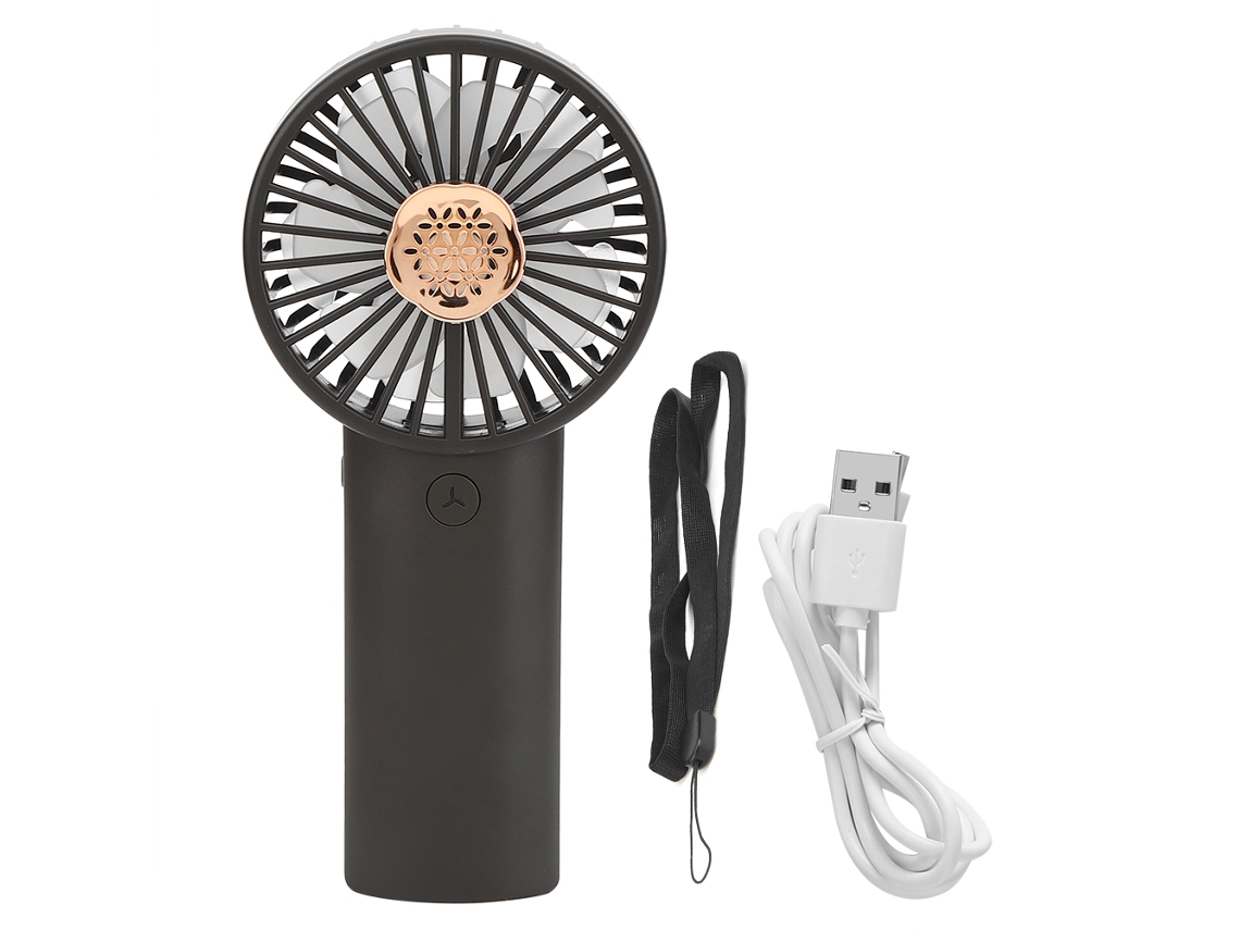 Ventilador Mini Portátil Recarregável com Aromaterapia Preto