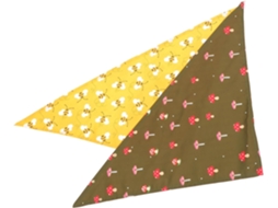 Bandana Triangular Estampada De Estimação, 2 Peças, Poliéster