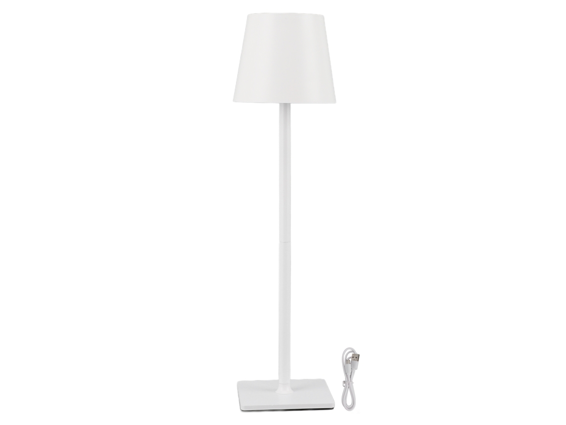 Lâmpada de Mesa Sem Fio 3 Modos Touch Controle Dimmer Usb 4000mah Luz Leitura Quarto Escritório Branco