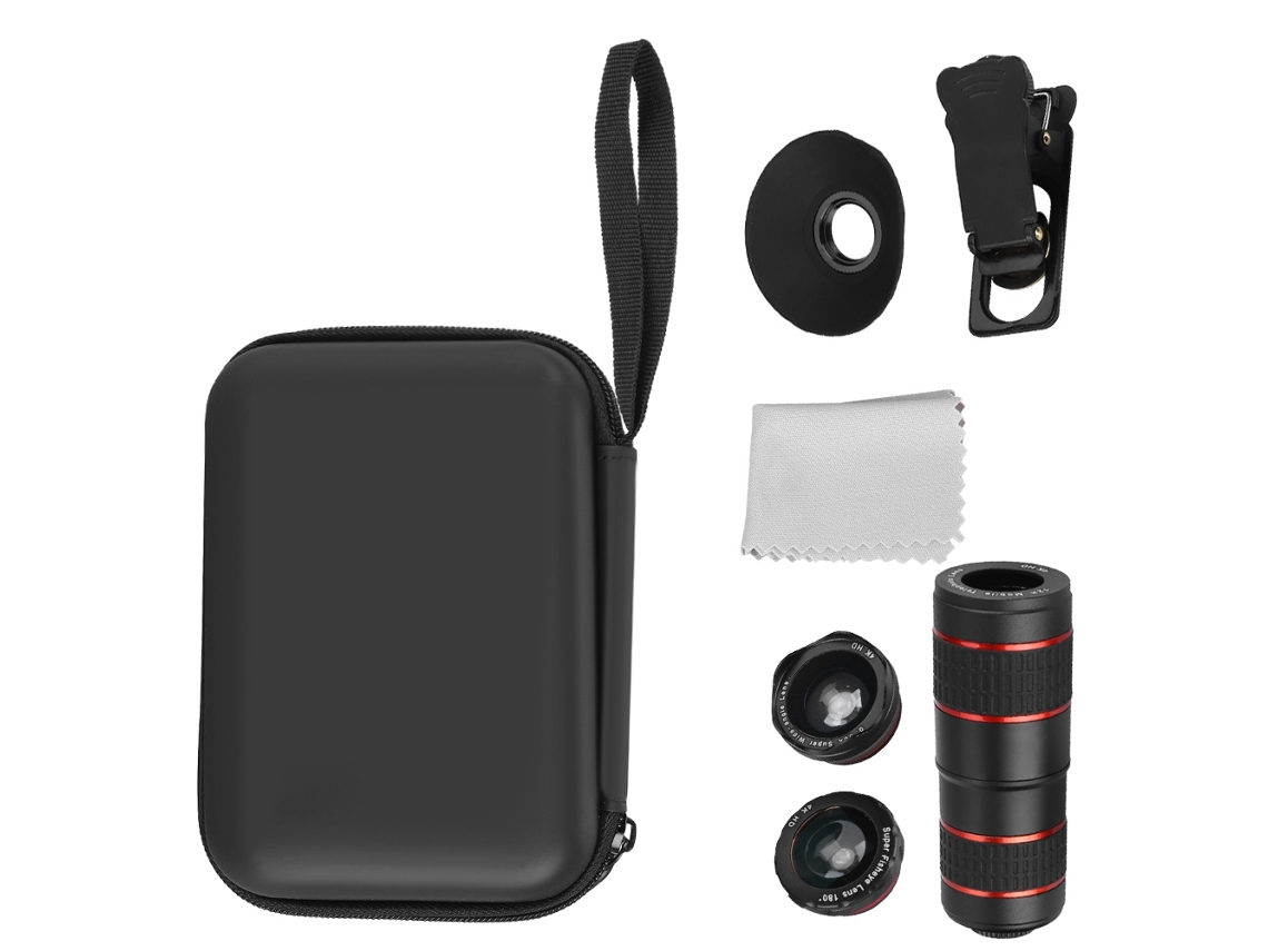 Kit de Lentes para Celular LAXISCREED 12x Zoom Fish eye