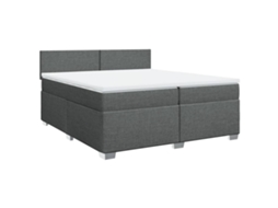 Box Spring Bed, Box Spring Beds Vidaxl Cinzeto Tecido (200 X 200 Cm)