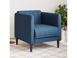 Vidaxl Poltrona Tecido Azul