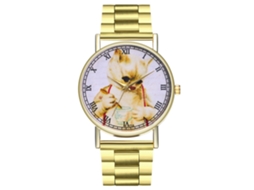Reloj De Pareja Casual Exquisito De Cuarzo Con Correa De Acero Zhoulianfa