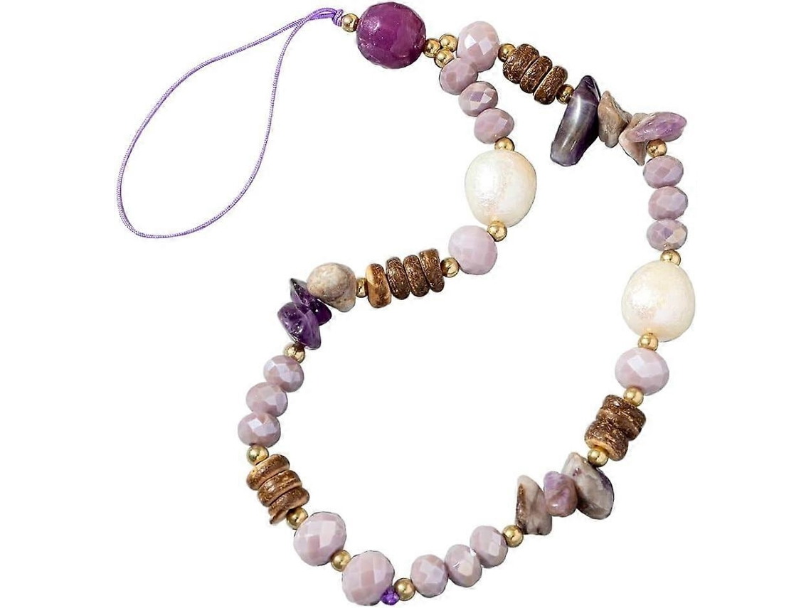 Lurelia Pulseira Para Telemóvel Anti-perda De Pulso Com Cristais Com Contas 30 Cm