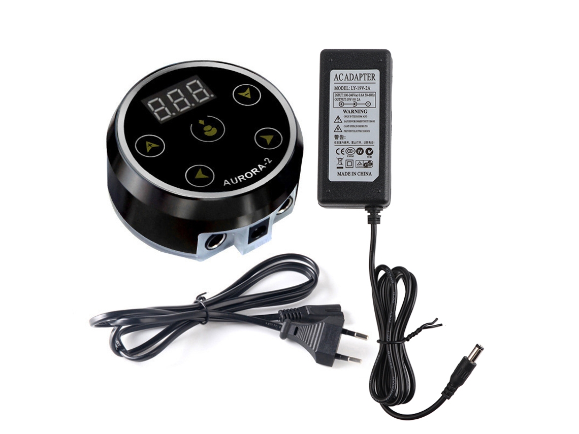 Fonte De Energia Para Máquina De Tatuagem De Alumínio Com Tela Led Leve Bateria 2a Para Liner Shader