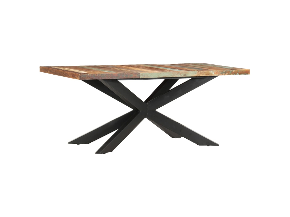Vidaxl Mesa De Jantar 180x90x76 Cm Madeira Recuperada Maciça