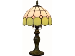 Abajur De Mesa Tiffany, Design Rústico Mediterrâneo Verde, Abajur De Mesa Em Vitral, Para Quarto, Sala De Estar, Casa