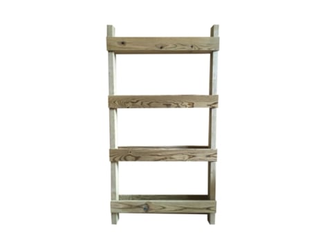 Horta Urbana Vertical de Parede com 4 Canteiros em Madeira de Pinho Tratada de 150X80X13 Cm VIDAHUERTO