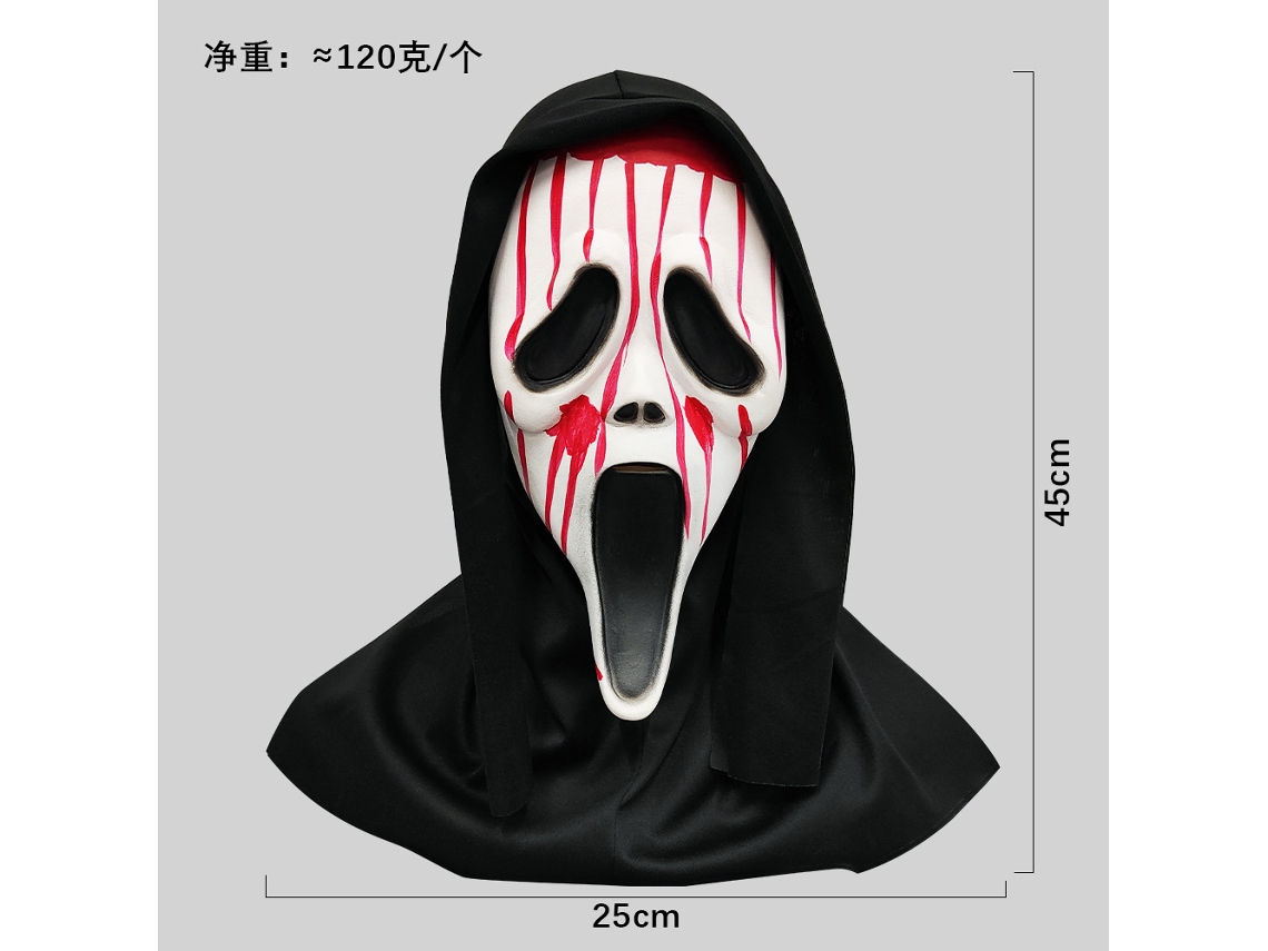 Lurelia Máscara Terror Acessórios Brincadeiras Festa Halloween Sangrando Gritando