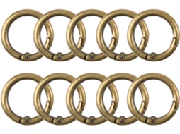 10 Ganchos Mola Redondos Bronze 27mm, para Chaveiro/bolsa/diy ZYBLSSBB