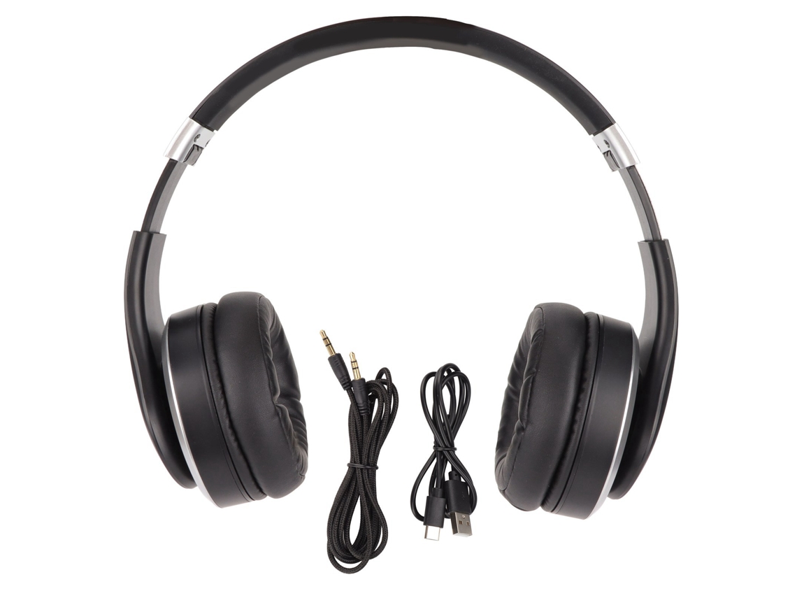 Fones de ouvido Mali sem fio Bluetooth BH618 hi-fi estéreo com graves, profissionais para jogos, esportes, viagens, escritório preto
