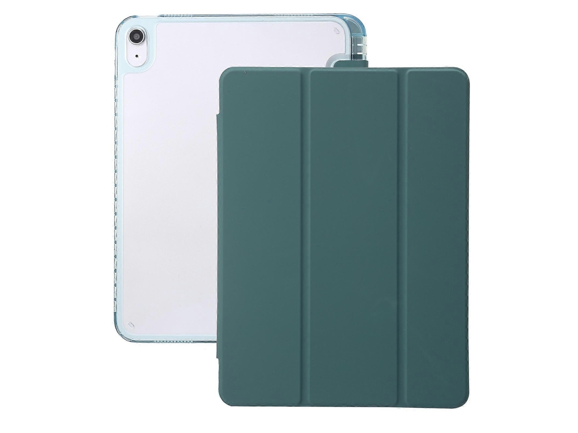 Capa para tablet Webake de acrílico transparente e couro com 3 dobras