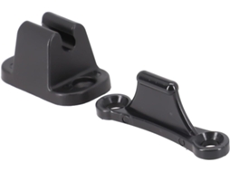 Trava De Batente Porta Para Trailer Motorhome Fecho Nylon Preto Montagem No Piso Ou Na Parede, Espaçamento De 30mm A