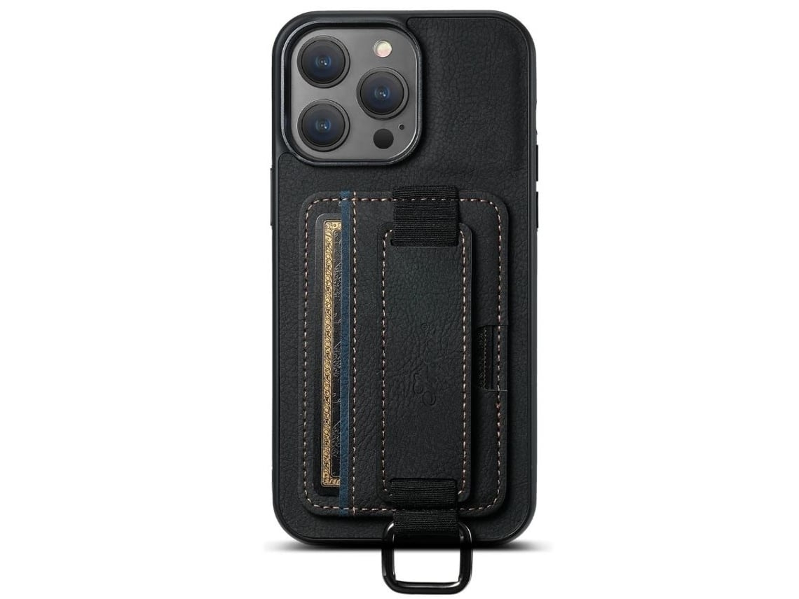 Capa Handyfit para iPhone 13 pro max VEANXIN Pele Vintage Preto