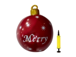 Bola De Natal Inflável De 60cm Em Pvc Para Decoração Externa Jardim Piscina