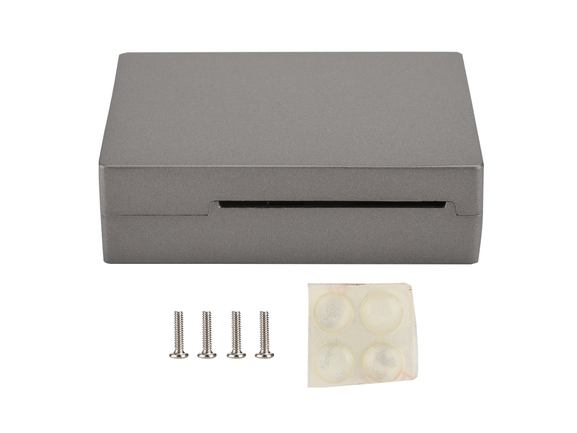 Carcasa De Alumínio Duro Espesso V3 Com Tapete Anti-deslizante Enclosure De Metal Para Raspberry Pi 3 Cinza