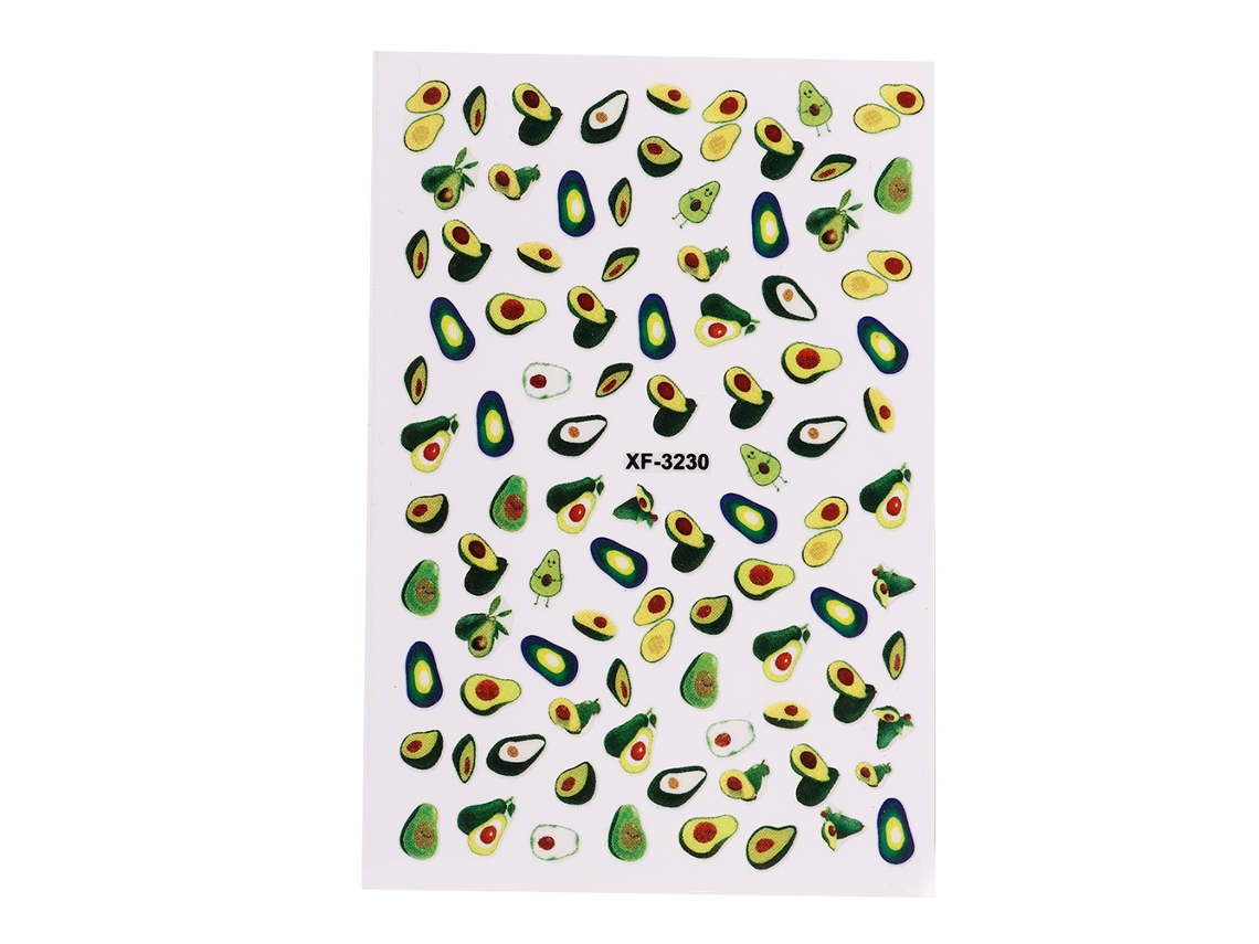 10pcs Adesivo De Arte De Unha Decorativo Cor Abacate Para Casa E Salão De Beleza