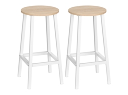 Par Banquetas Altas Assento Melamina Branco