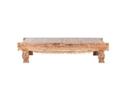 Mesa de Centro em Teca Reciclada com Acabamento Branco ALEXANDRA HOUSE LIVING (200x70x45cm)