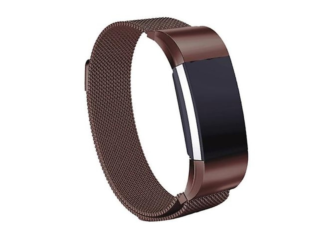 Lurelia Pulseira Magnética De Aço Inoxidável, Compatível Com Fitbit Charge 3, Café, Acabamento Moderno