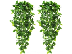 2 Plantas Artificiais Suspensas De 1, 1 M, Hera Artificial Com Folhas Para Casamento, Parede, Casa, Quarto, Pátio, Ambientes Internos E Externos