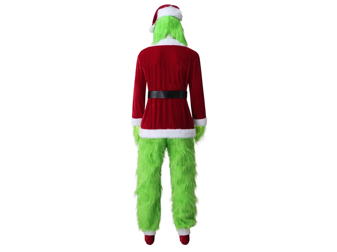Cosplay Papai Noel O Grinch O Monstro Peludo Verde O Conjunto de Performance de Festa Do Grinch Xl