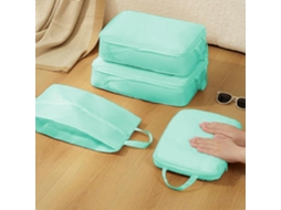 Conjunto De 4 Organizadores De Mala, Com Compressão, Para Organizar Roupas, Calçado E Acessórios Em Viagem