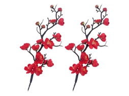 2pcs Topper De Bolo Em Forma De Flor De Plástico