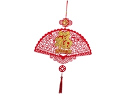 Pingente Porta Parede Estilo Chinês Vermelho Tecido Ornamento Decorar Portas Paredes Não GOKOCO