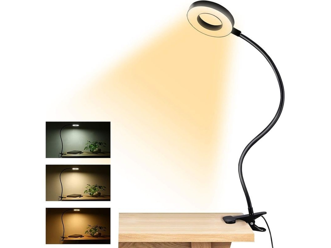 Luz De Leitura Led Com 3 Modos De Cor 10 Brilhos, Lâmpada De Olho Preto
