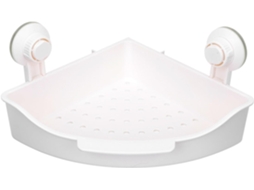 Prateleira Zerodeko De Canto Com Alta Capacidade Carga, Branca E Com Estrutura De Plástico, Ideal Para Banheiros E