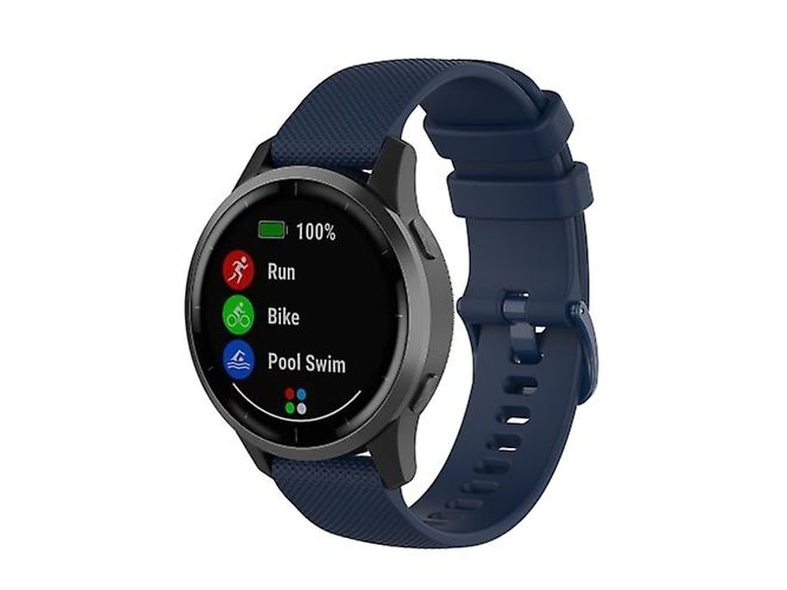 Lurelia Pulseira, Compatível Com Garmin Vivoactive 4 22mm Azul Meia - Noite