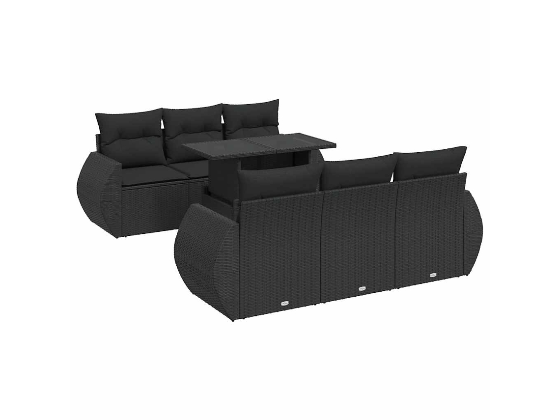 Garden Sofa Set, Garden Sofa Sets Vidaxl Preto Rattan / Vime (n/a)