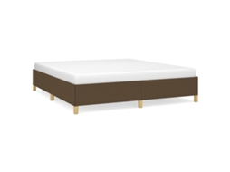 Maison Exclusive - Estrutura De Cama Com Molas 160x200 Cm Tecido Castanho-escuro