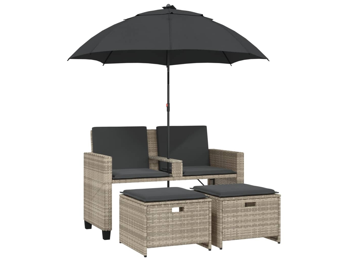 Garden Sofa, Garden Sofas Vidaxl Cinzeto Rattan / Vime (n/a)