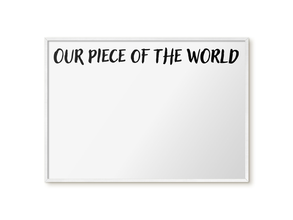 Quadro magnético de parede Nosso Pedaço do Mundo para o quarto Espelharte (100x70 cm)