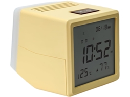 Despertador Infantil Com Tela Led, Indicador Luminoso, Temperatura, Umidade E Calendário