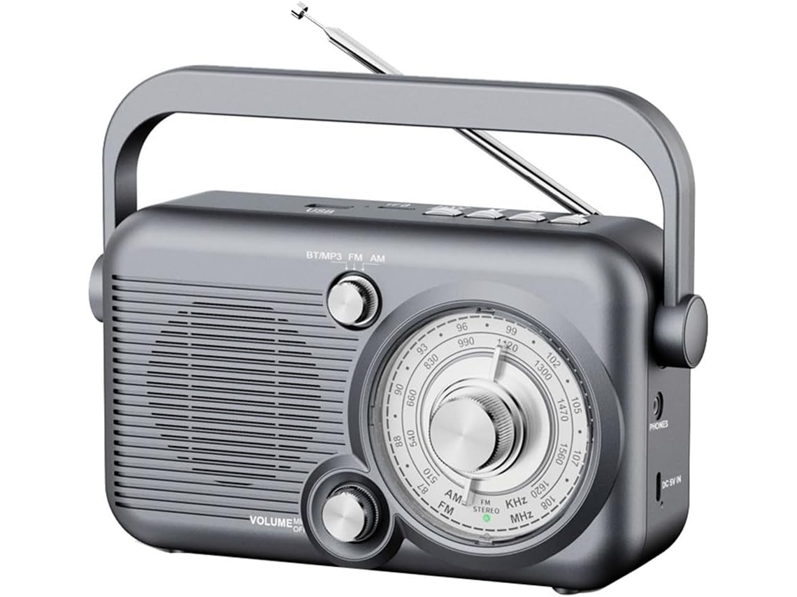 Rádio Portátil Multifuncional Fm/am de Banda Completa com Leitor de Cartão Tf e Pen Drive. SFUSHOS