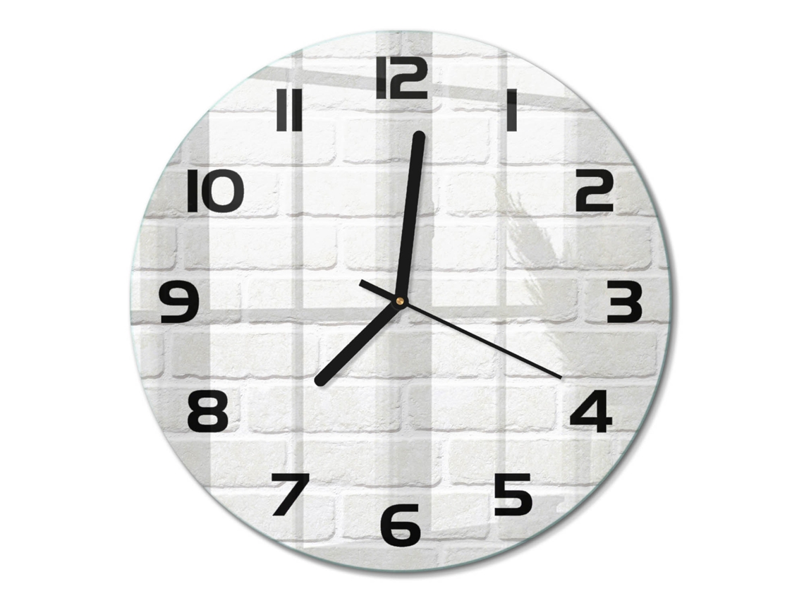 Relógio De Parede Branco Decorativo Quadrado Espelharte (30 Cm)