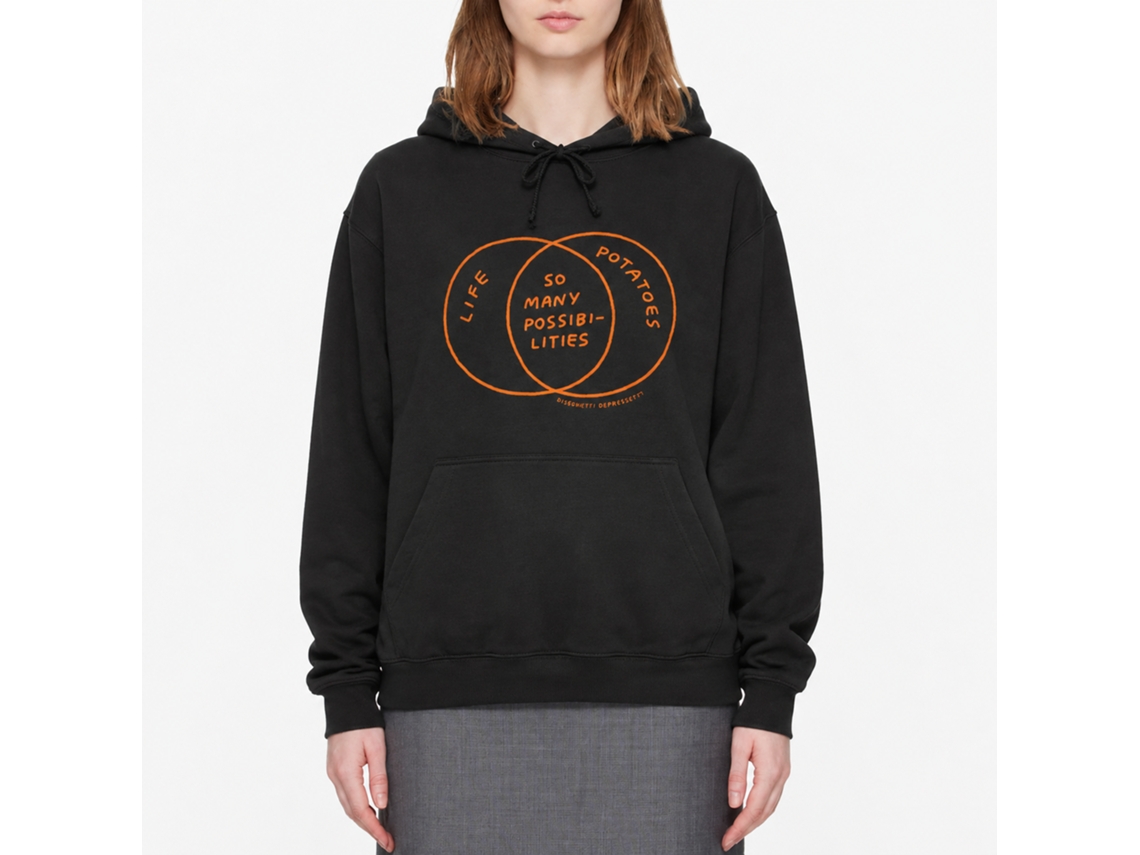 Rockinstone Life Is A Potato Black Hoodie Unique Designer Style